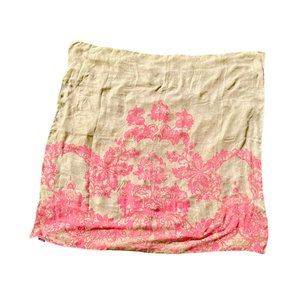 Vince Camuto Tan & Pink Square Wrap & Scarf in One RN62720